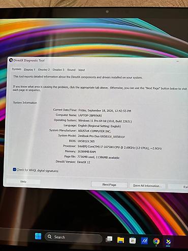 ASUS: Asus Zenbook Pro Duo RTX 2060 Intel Core i7 10750H | 16GB RAM | 1 tb — 17