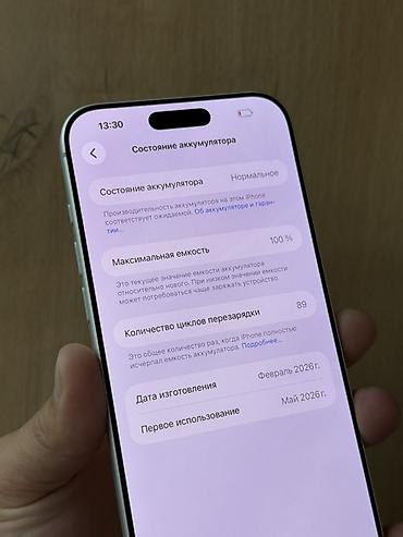 ipnone 13: IPhone 17 Pro Max, Новый, 256 ГБ, Серебристый, Зарядное устройство, Защитное стекло, Чехол, 100 % — 3