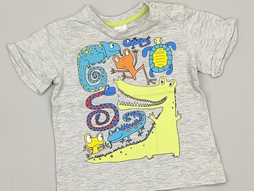 chabrowa koszula: Koszulka, H&M, 6-9 m, stan - Bardzo dobry