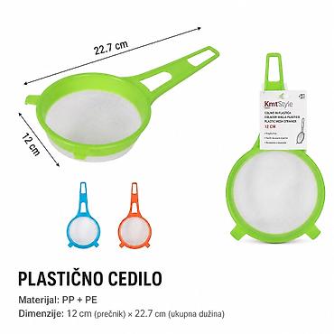 KMT Style plastično cedilo sa drškom – mrežica 12 cm Opis: -