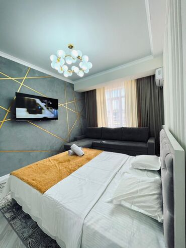 Посуточная аренда квартир: 1 комната, Душевая кабина, Постельное белье, Кондиционер — 3