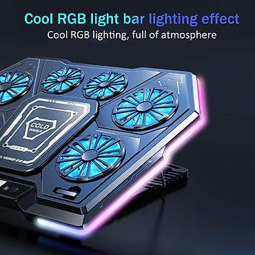 Soyutma sistemləri: M-LID LZ-D13 RGB Gaming Laptop Cooler Yeni. Bağlı qutuda. Çatdırılma — 3