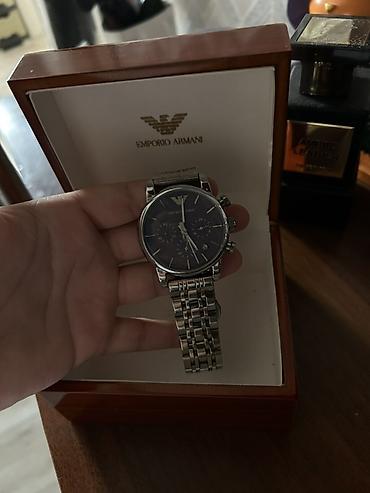 taxta saat: Emporio Armani kişi qol saatı - Korpus: paslanmayan polad, klassik — 1