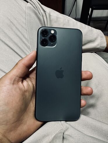 цены на бу айфоны: IPhone 11 Pro Max, Колдонулган, 64 ГБ, Midnight, 71 %
