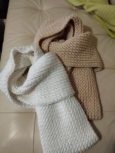 Šalovi: Šalovi novi 2 kom za 1500din, ručno pleteni, dupli. 200x20cm. Može i — 10