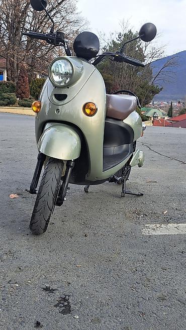 Mopedlər,skuterlər: Retro dizaynlı Elektrikli şəhər skuteri - Rəng: açıq yaşıl gövdə — 2