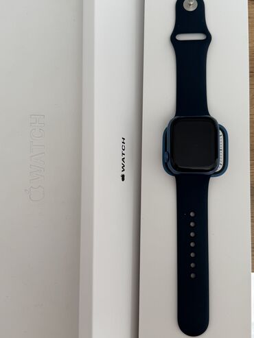 apple watch последняя модель цена бишкек: Apple Watch 7 41 mm blue Аккумулятор 84% Единственный хозяин На стекле