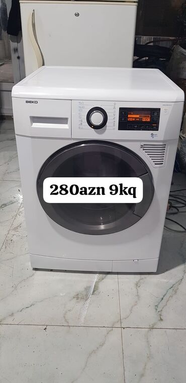 fırınlar: Paltaryuyan maşın Beko, 9 kq, Avtomat, Qurutmasız, Kredit yoxdur
