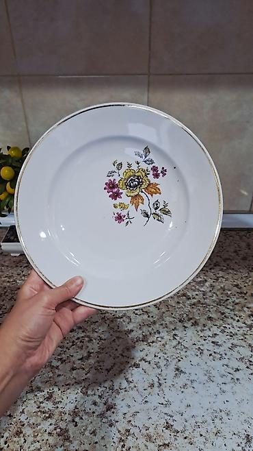 Süfrə qab-qacağı: Boşqablar, 1 əd, rəng - Ağ, Farfor, Rusiya — 1