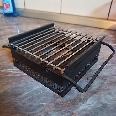 Sve za roštilj: Mini rešo/roštilj na ugalj + stojeći stočni ventilator ASTRON (paket) — 2