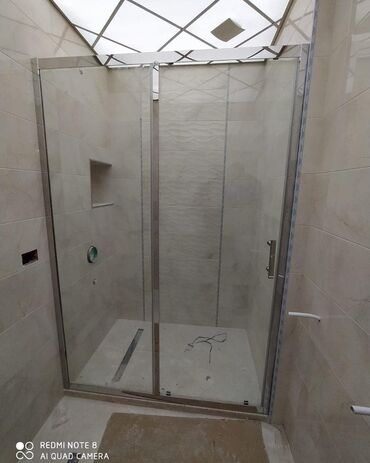 Duş kabinaları, arakəsmələr: Yeni Üstü açıq kabina, Künc üçün, Pulsuz çatdırılma — 3