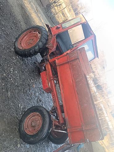 mini yer sumlayan traktor: Qırmızı rəngli yığcam kənd təsərrüfatı traktoru, arxada yük daşımaq — 6