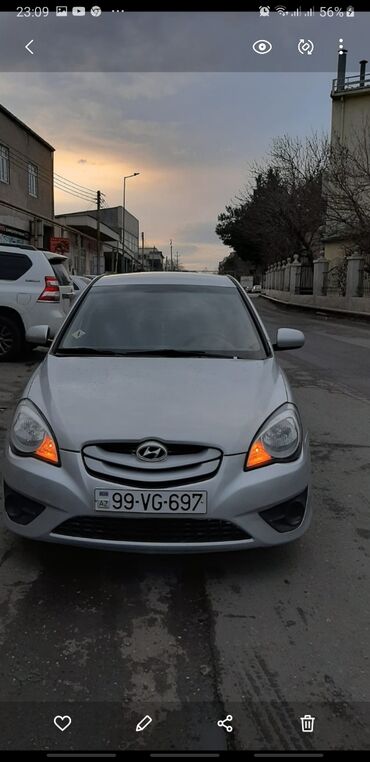 ilkin odenis 3000 azn evler: Hyundai Accent: 1.5 l. | 2009 il | Sedan