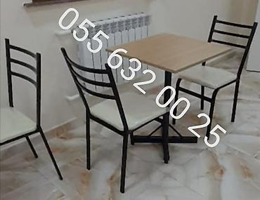 Bağ, çöl mebeli: Yeni, Künc masa, Açılmayan, Stullar ilə, Metal, Azərbaycan — 9