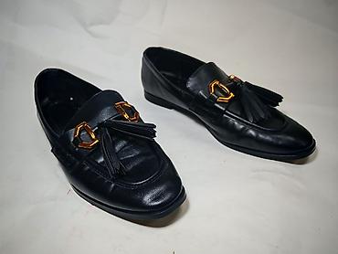 ZARA qadın loaferləri - Rəng: qara - Üst hissə: hamar dəri effektli