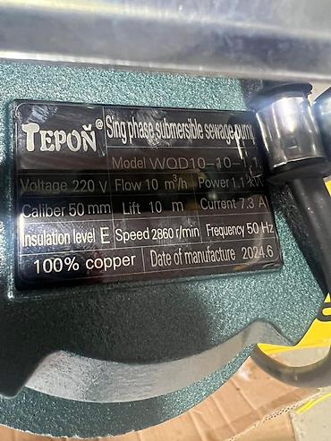 канны: Погружной фекальный насос TEPOÑ WQD10-10-1.1 Назначение: - Откачка — 4