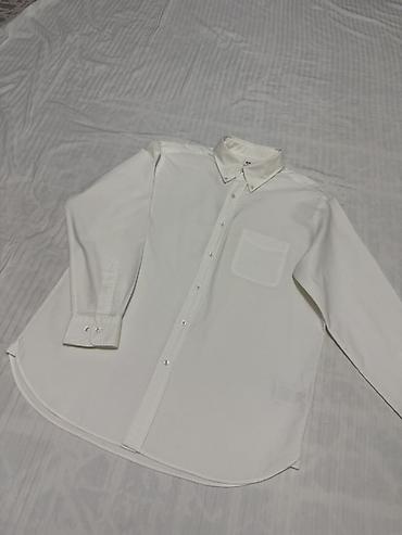 белоснежная рубашка: Мужская рубашка, XL, Uniqlo, Б/у, цвет - Белый, Самовывоз, Платная доставка — 1