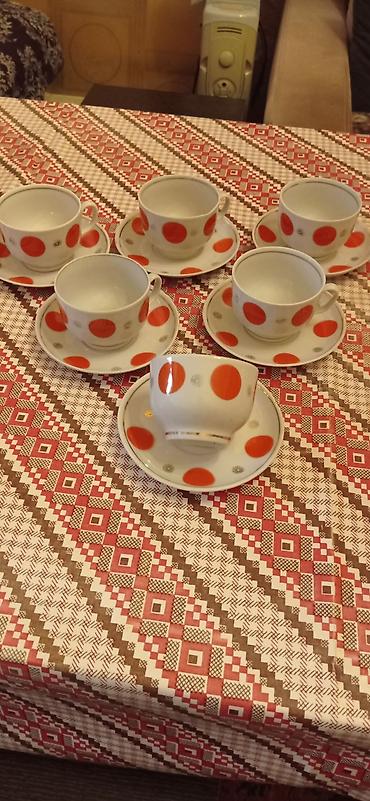 Çay dəsti, Farfor, 6 nəfərlik, Rusiya