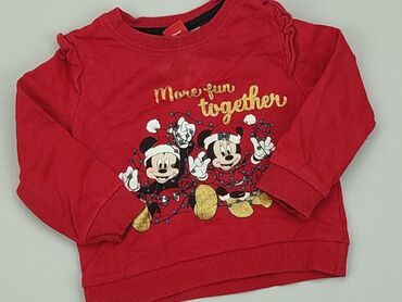 trencz czerwony: Sweatshirt, Disney, 9-12 months, condition - Good