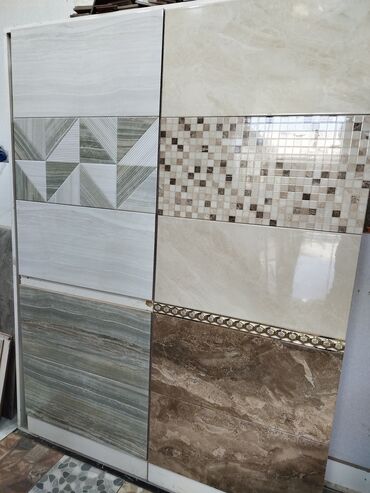 aci badam: Keramoqranit/divar-döşəmə plitələri dəsti - Müxtəlif dizayn və