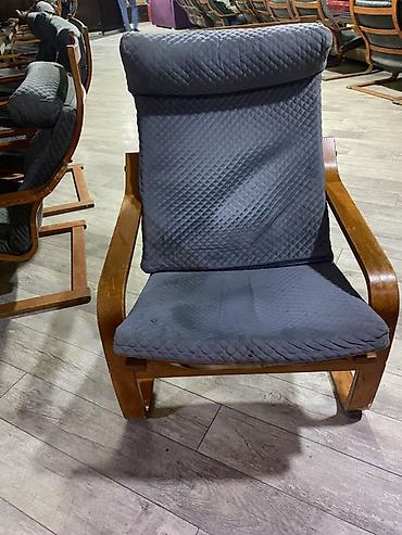 Kreslolar: Taxta çərçivəli sallanan kreslo - Material: bərk taxta karkas — 1