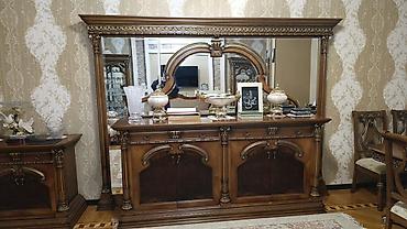 mebel materiali: Klassik üslubda yemək otağı dəsti - Material: keyfiyyətli ağac (qoz — 6