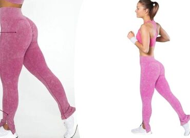 only pantalone: S (EU 36), Lycra, color - Pink, Single-colored