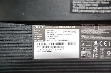 kompüter manitor: Acer K202HQL LED monitor - Ekran: 19.5 düym (48.4 sm), LED arxa — 3