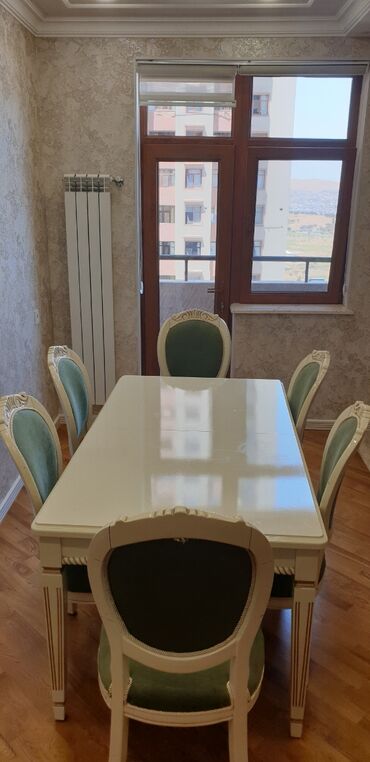 metbex stol stullari 2019: Mətbəx üçün, İşlənmiş, Açılan, Dördbucaq masa, 6 stul