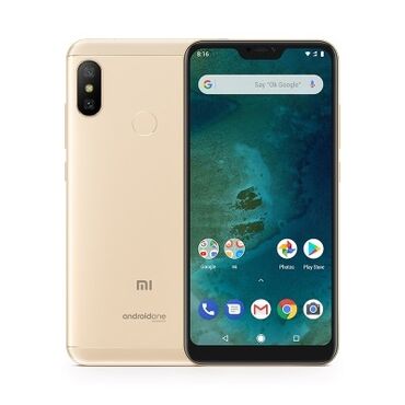 хиаоми: Xiaomi, Mi A2 Lite, Б/у, 8 GB, цвет - Золотой, 2 SIM