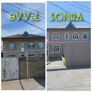 Fasad işləri: Fasad daxili təmir işlərin görülməsi, işçi vəya matrial işçi qarışıq — 11