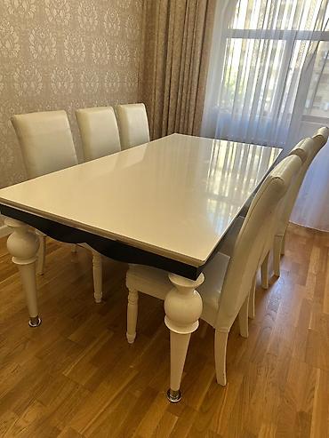 Столы и стулья: Masa desti. 400azn. 6 stulla. Yaxşı veziyyetde. Ünvan — 1