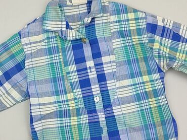 bluzki z nadrukiem długi rękaw: Koszula 10 lat, stan - Dobry, wzór - Kratka, kolor - Niebieski