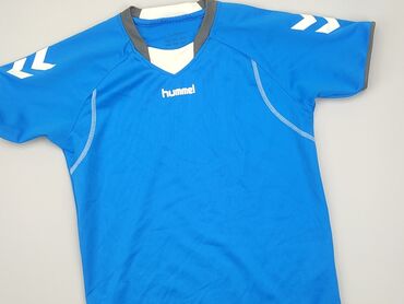 koszula bialo czarna w krate: T-shirt, Hummel, 14 years, 158-164 cm, condition - Good