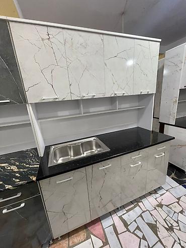 Кухонные гарнитуры: Кухонный гарнитур, Новый, цвет - Серый, ДСП, Бесплатная доставка — 15