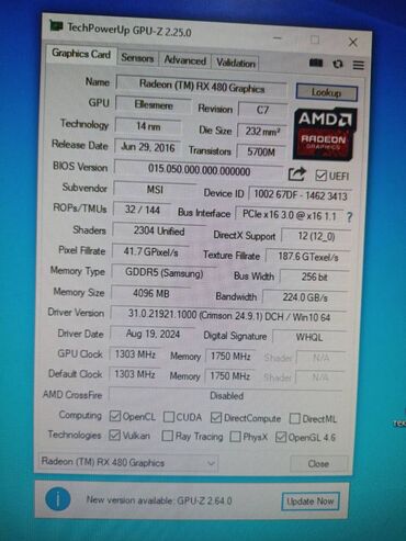 Видеокарты: Видеокарта, Б/у, MSI, Radeon RX, 4 ГБ, Для ПК at lalafo.kg — 20 Видеокарты: Видеокарта, Б/у, MSI, Radeon RX, 4 ГБ, Для ПК — 20