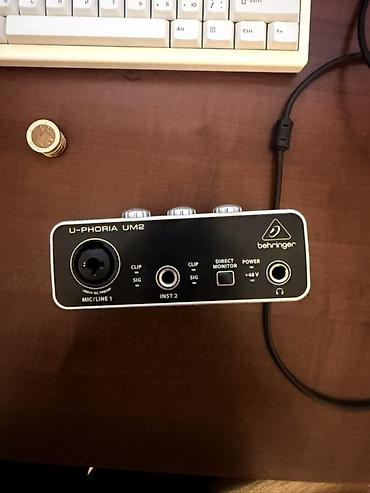 Musiqi alətləri: Behringer U-PHORIA UM2 USB audio interfeysi Xüsusiyyətlər: - 2 giriş — 2
