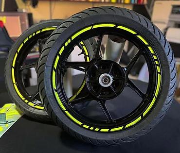 185 65 15: Nalepnice-Fluo žute trakice za felne-Stikeri za motore -2395 📌 Opis — 6