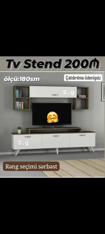 Yataq otağı dəstləri: TV stend yeni