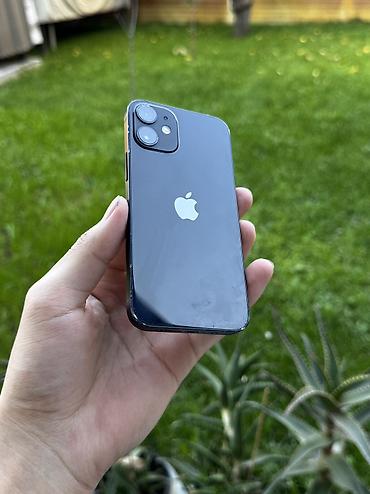 apple mac mini: IPhone 12 mini, Б/у, 128 ГБ, Midnight, Защитное стекло, Чехол, 100 % — 1