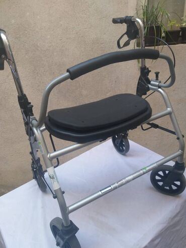 Hodalice, štake, štapovi za hodanje, kolica za hodanje: Nemacka aluminijumska XXXL hodalica-setalica, rolator sa 4 tocka — 6