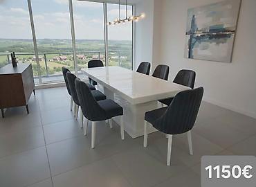 Stilske garniture: Trpezarijski setovi – više modela - Set 1 (prikaz 1 i 4) – 640€: - — 35