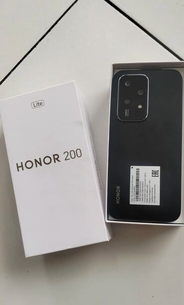 İnformatika: Honor 200 Lite, 256 GB, rəng - Qara, Sensor, Barmaq izi, İki sim kartlı