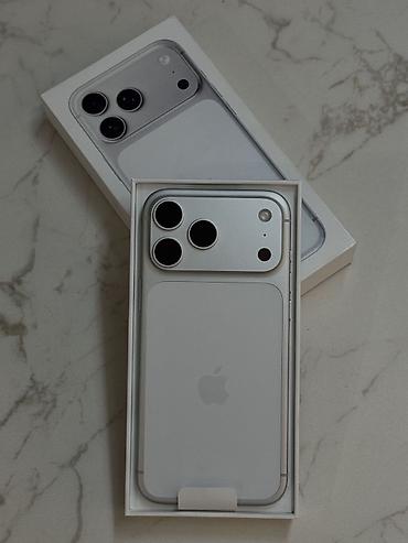 socket 1155: IPhone 17 Pro Max, Б/у, 256 ГБ, Серебристый, Зарядное устройство, Защитное стекло, Коробка, 100 % — 1