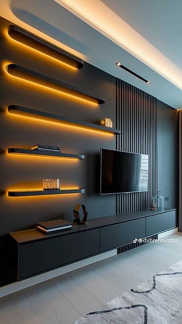 Работы по обшивке: Панельные стены и встроенные решения под ключ для интерьера - Дизайн — 45