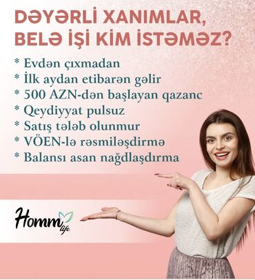 ən son iş elanları 2023: Менеджер по продажам требуется, Только для женщин, Без опыта, Ежемесячная оплата