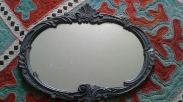 парикмахерские зеркала: Настенное зеркало, декоративная рамка. петля для крепления. трещин и