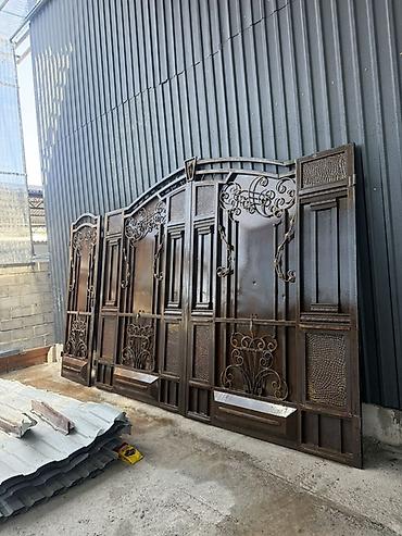 Үй жана бакча: Кованые металлические ворота с калиткой (комплект) - Материал: сталь — 1