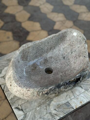 Раковины для ванной: Раковина для ванной, Круглая форма, Материал: Камень, Размер: 6 x 4 см — 10