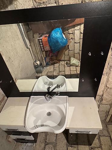 servant dolabi: Bər bər mebel dəsti. - Komplekt: ortada asma keramik lavabo və — 5